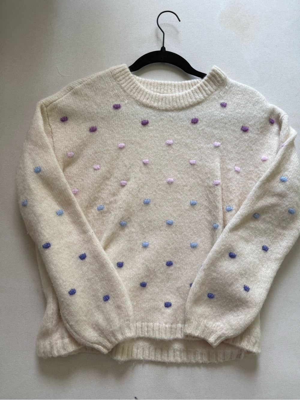 LOFT Crewneck Sweater with Pom Dots